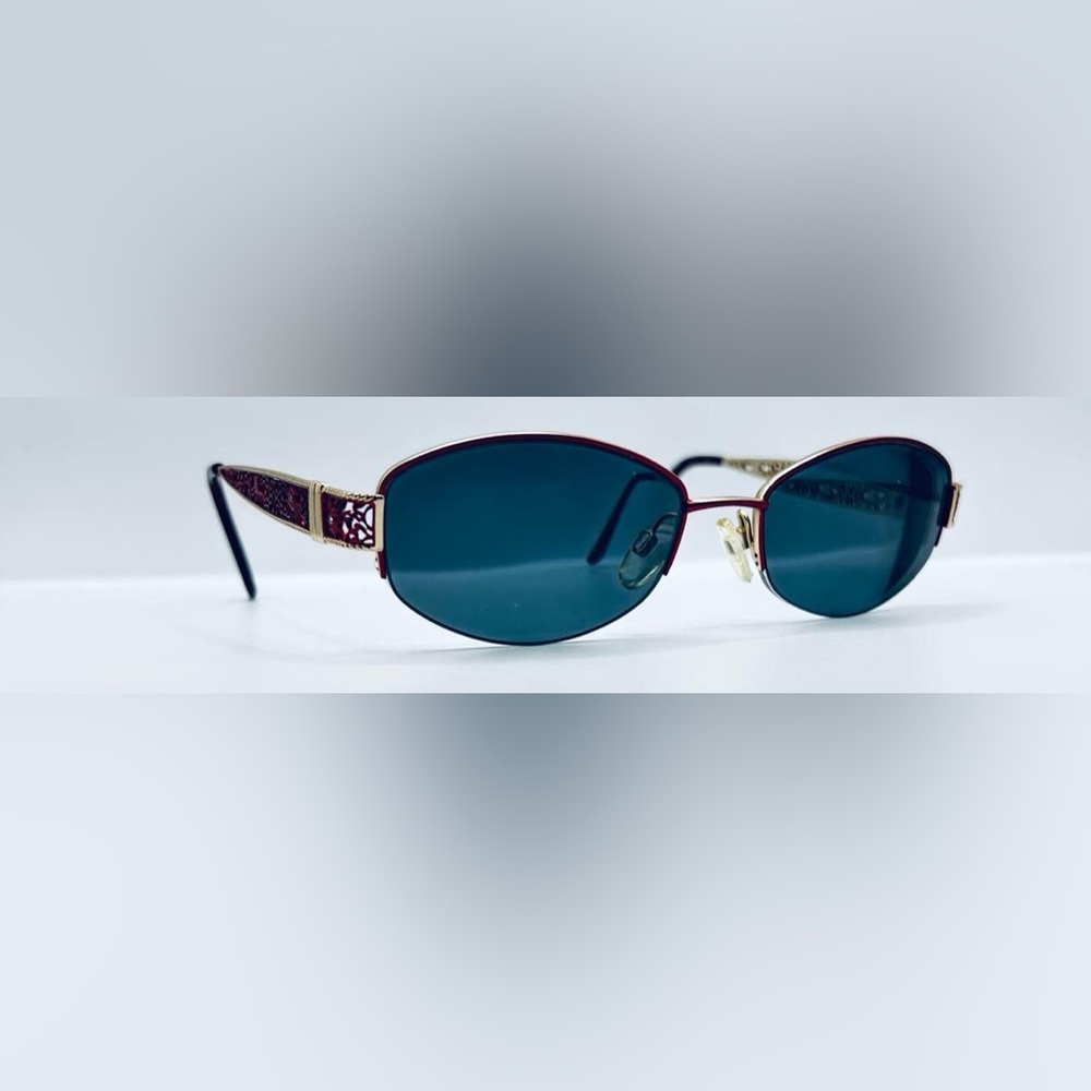 Zyloware Sophia Loren Red Gold Oval Sunglasses Frames Only